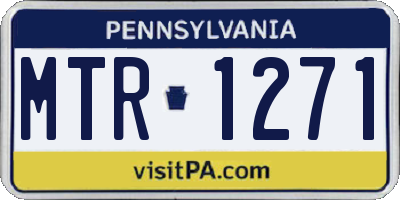 PA license plate MTR1271