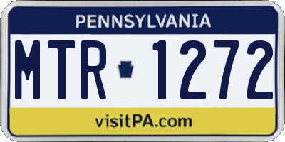 PA license plate MTR1272