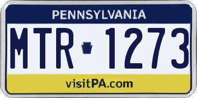 PA license plate MTR1273