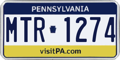 PA license plate MTR1274