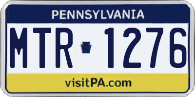PA license plate MTR1276