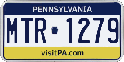 PA license plate MTR1279