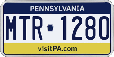 PA license plate MTR1280