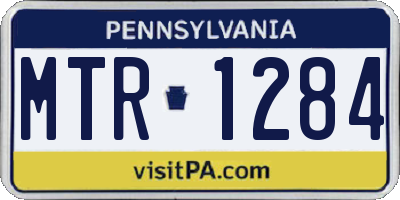 PA license plate MTR1284