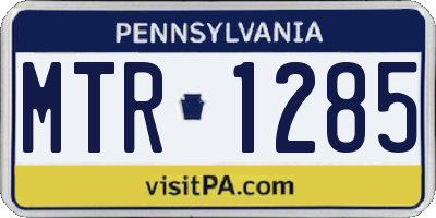 PA license plate MTR1285