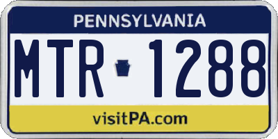 PA license plate MTR1288