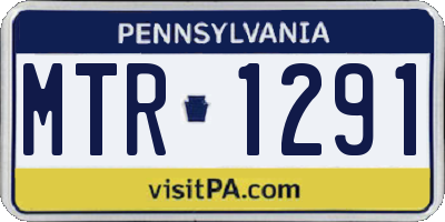PA license plate MTR1291