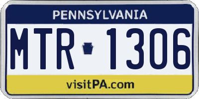 PA license plate MTR1306