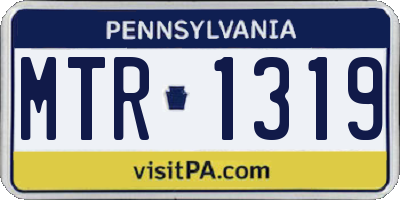 PA license plate MTR1319