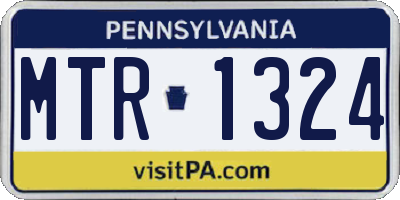 PA license plate MTR1324