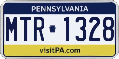 PA license plate MTR1328