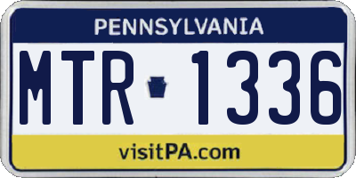 PA license plate MTR1336