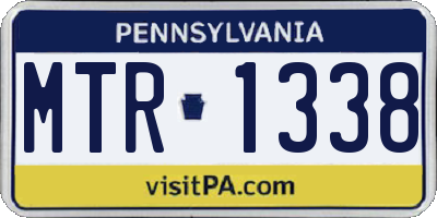 PA license plate MTR1338