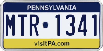 PA license plate MTR1341