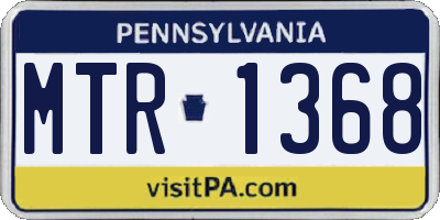 PA license plate MTR1368
