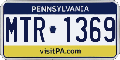 PA license plate MTR1369