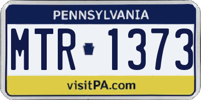 PA license plate MTR1373