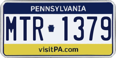 PA license plate MTR1379