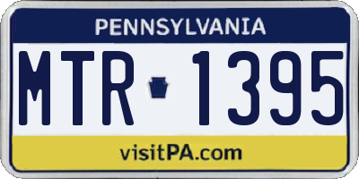 PA license plate MTR1395