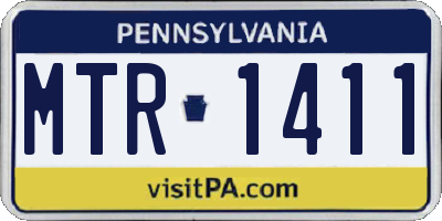 PA license plate MTR1411
