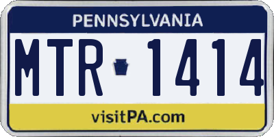 PA license plate MTR1414