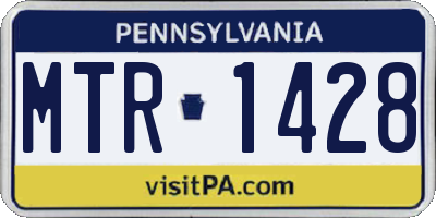 PA license plate MTR1428