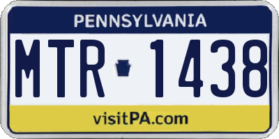 PA license plate MTR1438