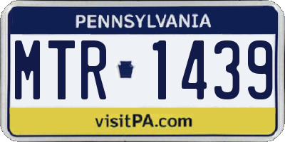 PA license plate MTR1439