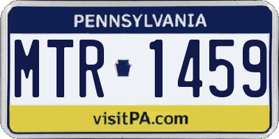 PA license plate MTR1459