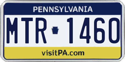 PA license plate MTR1460