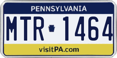 PA license plate MTR1464