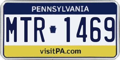 PA license plate MTR1469