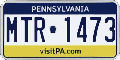 PA license plate MTR1473