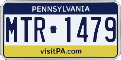 PA license plate MTR1479