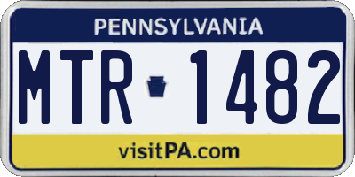 PA license plate MTR1482