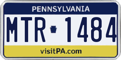 PA license plate MTR1484