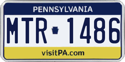 PA license plate MTR1486