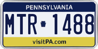 PA license plate MTR1488