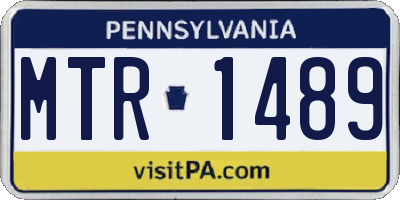 PA license plate MTR1489