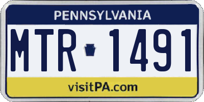 PA license plate MTR1491