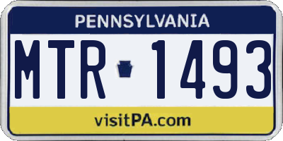 PA license plate MTR1493