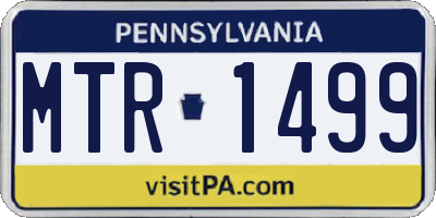 PA license plate MTR1499