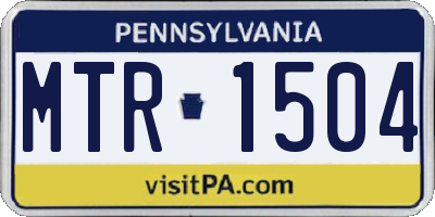 PA license plate MTR1504