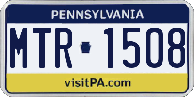 PA license plate MTR1508