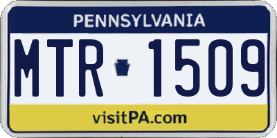 PA license plate MTR1509