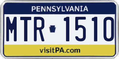 PA license plate MTR1510