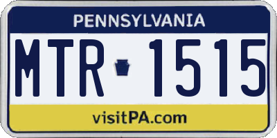 PA license plate MTR1515