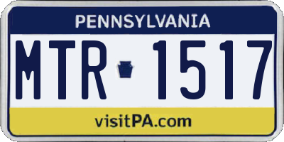 PA license plate MTR1517