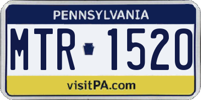 PA license plate MTR1520