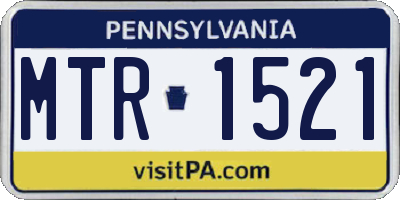 PA license plate MTR1521